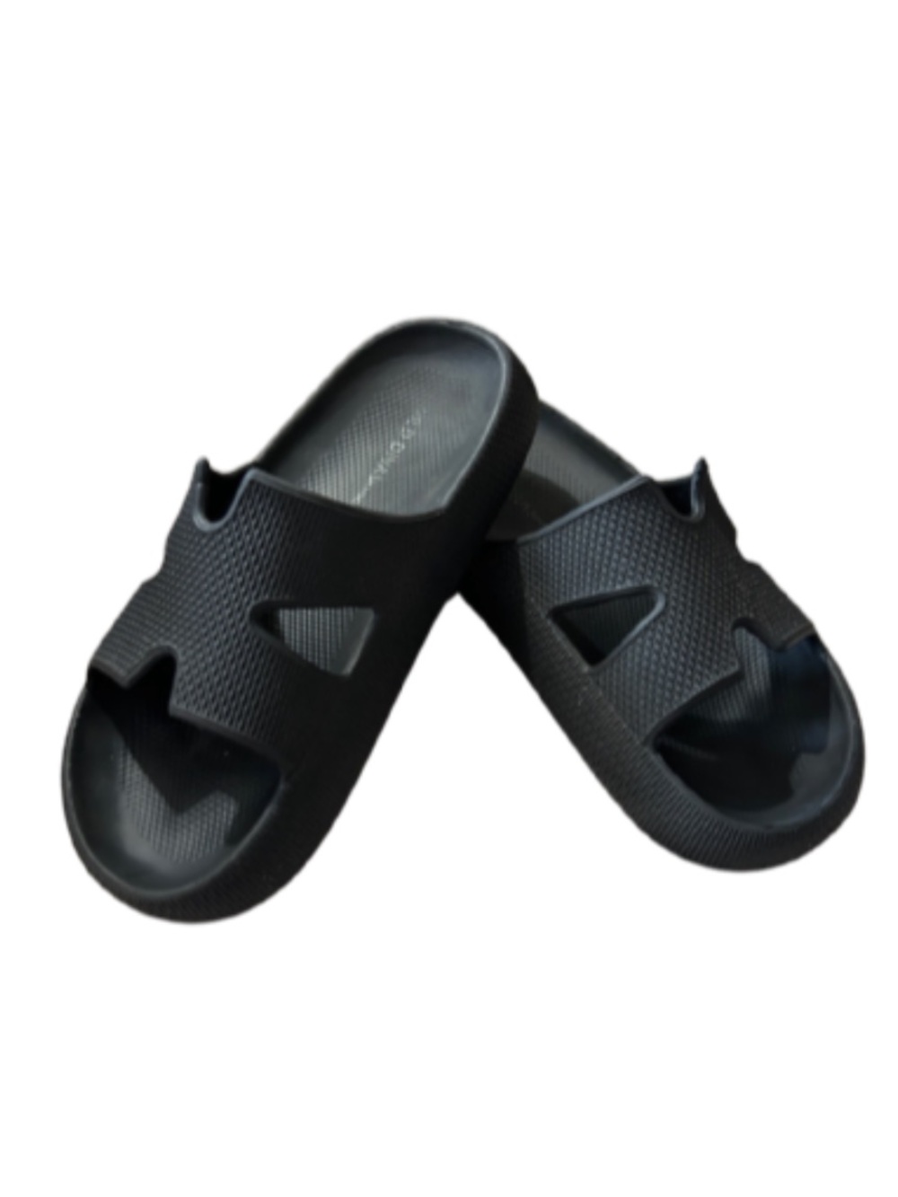 Black Slide Sandals -super cushiony, rare design